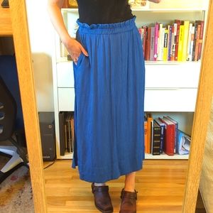 Everlane Midi Skirt - SM - Blue